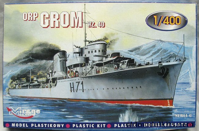 Mirage Hobby 1/400 Grom WZ40 Destroyer, 40014 plastic model kit